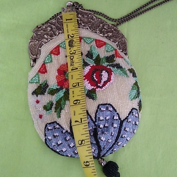 TODAY ONLY Christiana,Vintage beaded bag 100% silk - Picture 14 of 15
